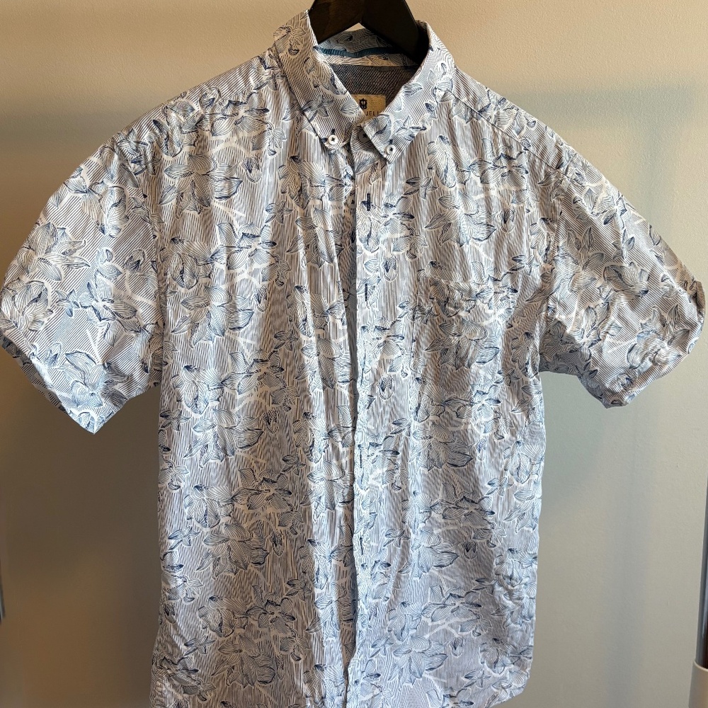 Men's Floral Pattern Short Sleeve Shirt